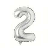 Balon din Folie Vivimall, Cifra 2, 81 cm, Pentru Aer sau Heliu, Bulk, Argintiu - vivimall.ro