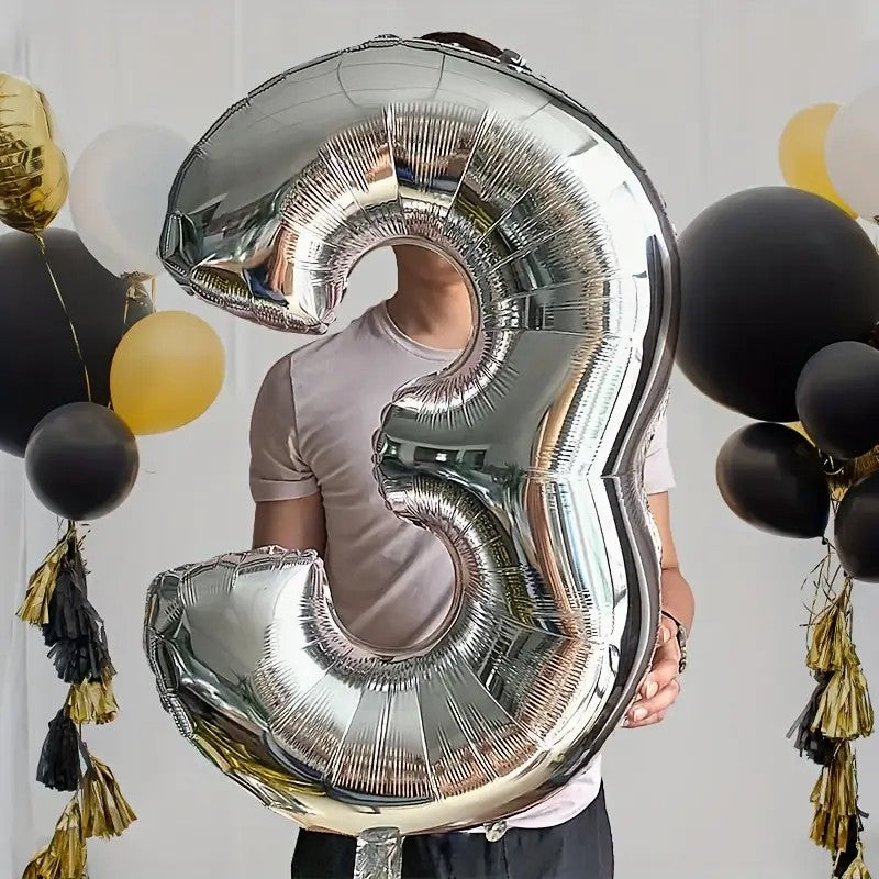 Balon Din Folie Cifra 3, 81 Cm, Pentru Aer Sau Heliu, Bulk - vivimall.ro