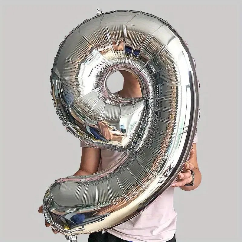 Balon Din Folie Cifra 9, 81 Cm, Pentru Aer Sau Heliu, Bulk - vivimall.ro