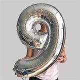 Balon Din Folie Cifra 9, 81 Cm, Pentru Aer Sau Heliu, Bulk - vivimall.ro