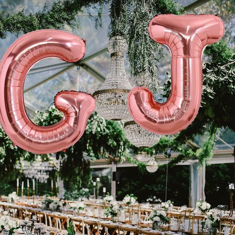 Balon Folie Metalizata Litera G, Vivimall, 100 cm, Umflati cu Heliu sau Aer, Ambalaj Individual, Pai inclus, Rose Gold - vivimall.ro