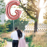 Balon Folie Metalizata Litera G, 100 Cm, Umflati Cu Heliu Sau Aer, Ambalaj Individual, Pai Inclus, Rose Gold - vivimall.ro