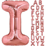Balon Folie Metalizata Litera I, Vivimall, 100 cm, Umflati cu Heliu sau Aer, Ambalaj Individual, Pai inclus, Rose Gold - vivimall.ro