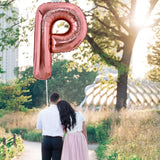 Balon Folie Metalizata Litera P, 100 Cm, Umflati Cu Heliu Sau Aer, Ambalaj Individual, Pai Inclus, Rose Gold - vivimall.ro