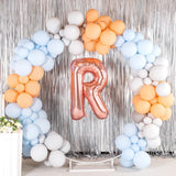 Balon Folie Metalizata Litera R, Vivimall, 100 cm, Umflati cu Heliu sau Aer, Ambalaj Individual, Pai inclus, Rose Gold - vivimall.ro