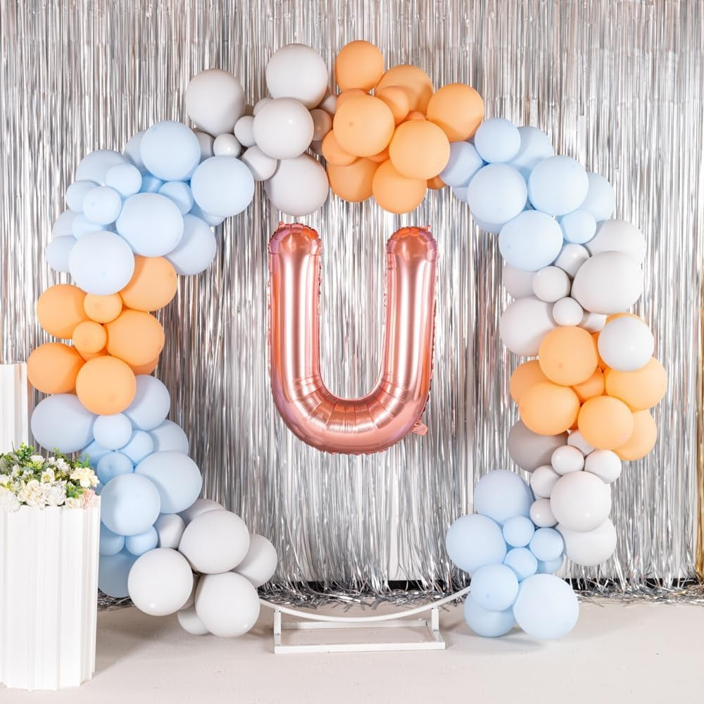 Balon Folie Metalizata Litera U, 100 Cm, Umflati Cu Heliu Sau Aer, Ambalaj Individual, Pai Inclus, Rose Gold - vivimall.ro