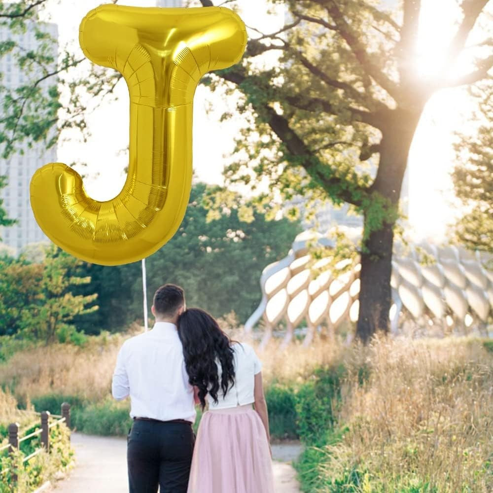 Balon Folie Metalizata Litera J, 80 Cm, Umflati Cu Heliu Sau Aer, Ambalaj Individual, Pai Inclus - vivimall.ro