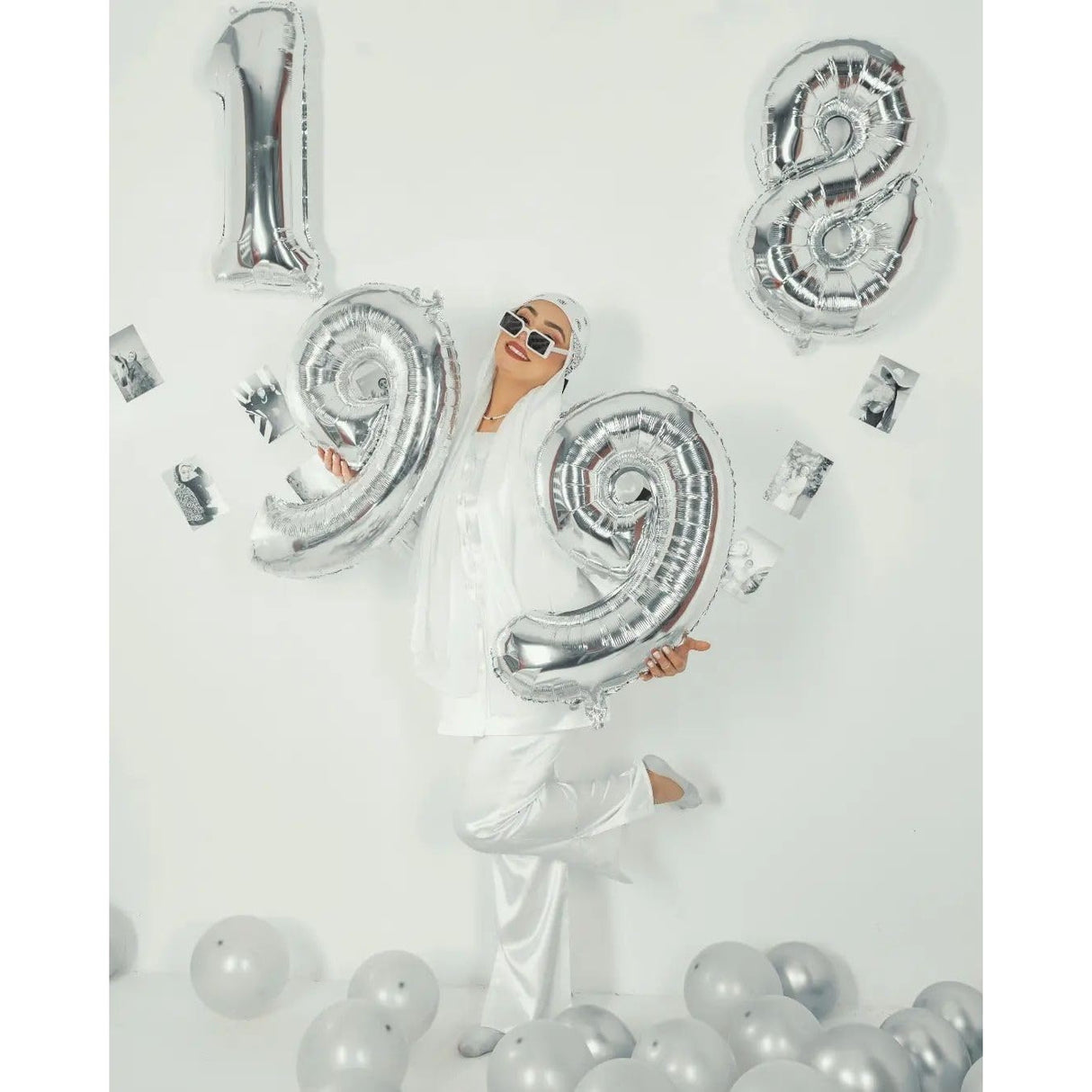 Balon Din Folie Metalizata, Figurina Cifra, Tema Aniversare 100 Cm, Ambalaj Individual, Pai Inclus, Umflare Cu Aer Sau Heliu, Cifra 1 - vivimall.ro