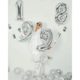 Balon Din Folie Metalizata, Figurina Cifra, Tema Aniversare 100 Cm, Ambalaj Individual, Pai Inclus, Umflare Cu Aer Sau Heliu, Cifra 1 - vivimall.ro