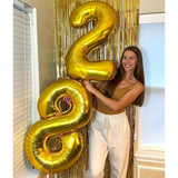 Balon Din Folie Metalizata, Figurina Cifra, Tema Aniversare 100 Cm, Ambalaj Individual, Pai Inclus, Umflare Cu Aer Sau Heliu, Cifra 8 - vivimall.ro