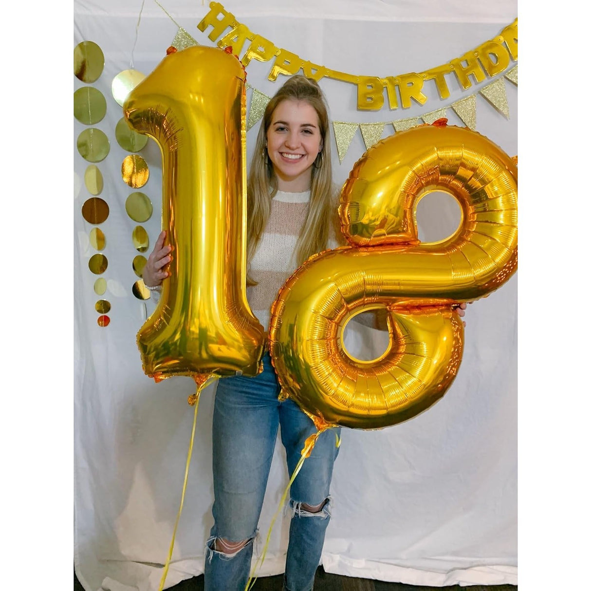Balon Din Folie Metalizata, Figurina Cifra, Tema Aniversare 100 Cm, Ambalaj Individual, Pai Inclus, Umflare Cu Aer Sau Heliu, Cifra 8 - vivimall.ro