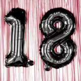 Balon Din Folie Metalizata, Figurina Cifra, Tema Aniversare 100 Cm, Ambalaj Individual, Pai Inclus, Umflare Cu Aer Sau Heliu, Cifra 8 - vivimall.ro