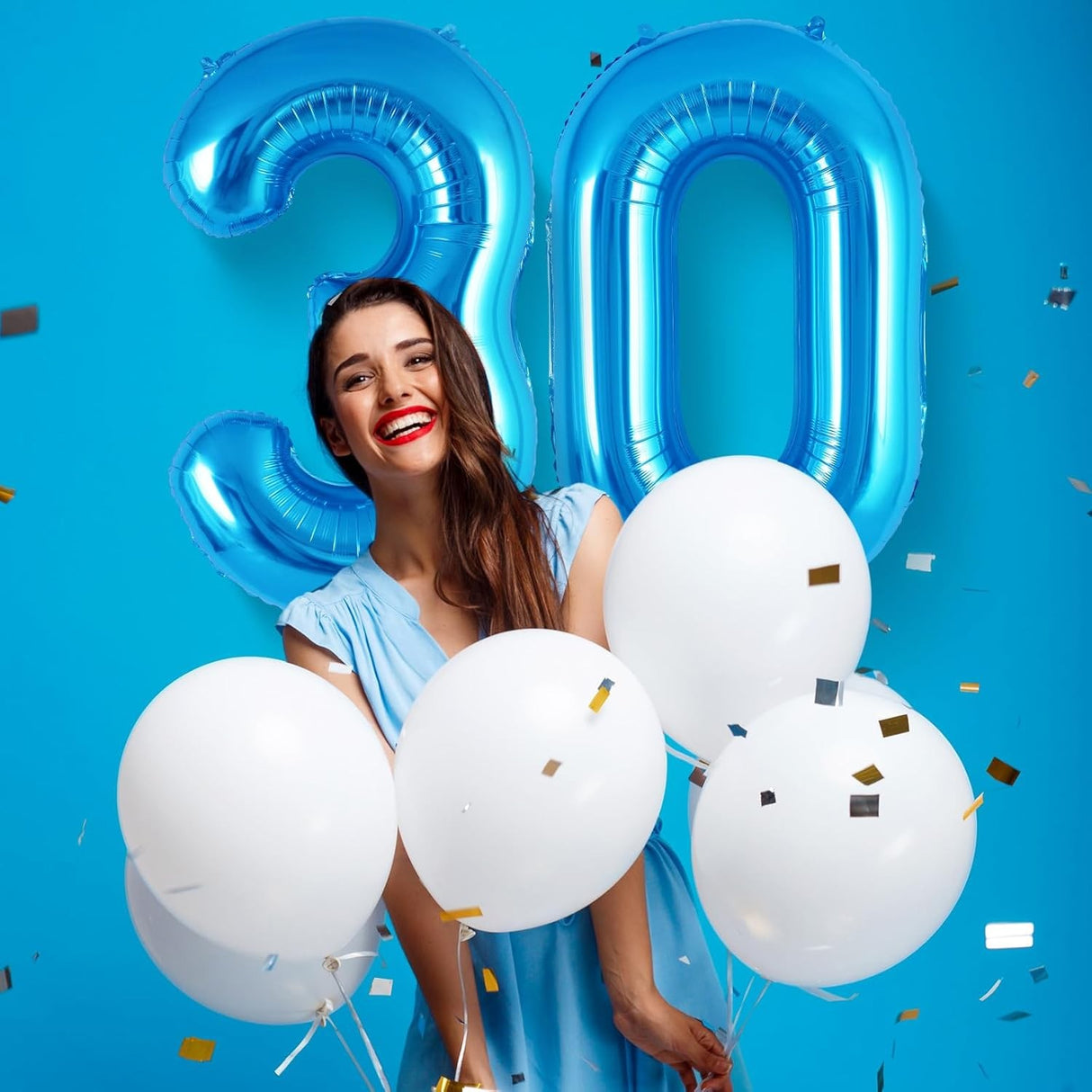 Balon Din Folie Metalizata, Figurina Cifra, Tema Aniversare 40 Cm, Ambalaj Individual, Pai Inclus, Umflare Cu Aer Sau Heliu, Cifra 0 - vivimall.ro