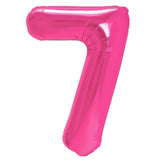 Balon Din Folie Metalizata, Figurina Cifra, Tema Aniversare 80 Cm, Ambalaj Individual, Pai Inclus, Umflare Cu Aer Sau Heliu, Cifra 7 - vivimall.ro