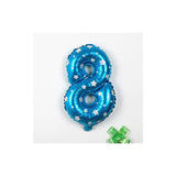 Balon Din Folie Metalizata Figurina Cifra, Imprimeu Stele, Tema Aniversare 80 Cm, Ambalaj Individual, Pai Inclus, Umflare Cu Aer Sau Heliu, Cifra 8 - vivimall.ro