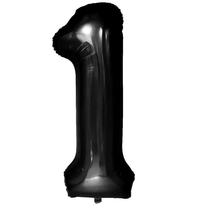 Balon Din Folie Metalizata, Figurina Cifra, Tema Aniversare 40 Cm, Ambalaj Individual, Pai Inclus, Umflare Cu Aer Sau Heliu, Cifra 1 - vivimall.ro