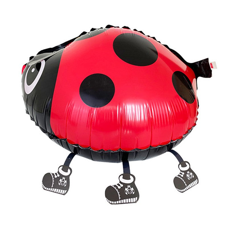 Balon Din Folie Metalizata, Figurina Animata, Ambalaj Individual, Pai Inclus, Umflare Cu Aer Sau Heliu, Rosu-