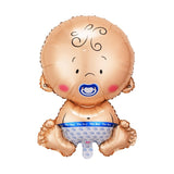 Balon din Folie Metalizata, Vivimall, Figurina Baietel, Tema Botez, 73x48 cm, Ambalaj Individual, Pai Inclus, Umflare cu Aer sau Heliu, Albastru - vivimall.ro