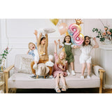 Balon Din Folie Metalizata, Figurina Cifra Gradient, Tema Aniversare 80 Cm, Ambalaj Individual, Pai Inclus, Umflare Cu Aer Sau Heliu, Coronita, Cifra 8 - vivimall.ro