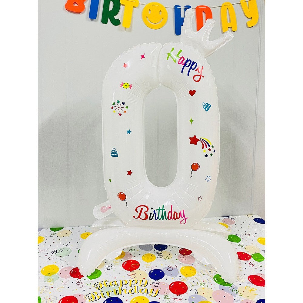 Balon Din Folie Metalizata, Figurina Cifra, Tema Aniversare 81 Cm, Ambalaj Individual, Pai Inclus, Umflare Cu Aer Sau Heliu - vivimall.ro