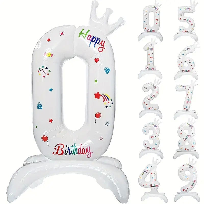 Balon Din Folie Metalizata, Figurina Cifra, Tema Aniversare 81 Cm, Ambalaj Individual, Pai Inclus, Umflare Cu Aer Sau Heliu - vivimall.ro
