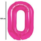 Balon Din Folie Metalizata, Figurina Cifra, Tema Aniversare 100 Cm, Ambalaj Individual, Pai Inclus, Umflare Cu Aer Sau Heliu - vivimall.ro