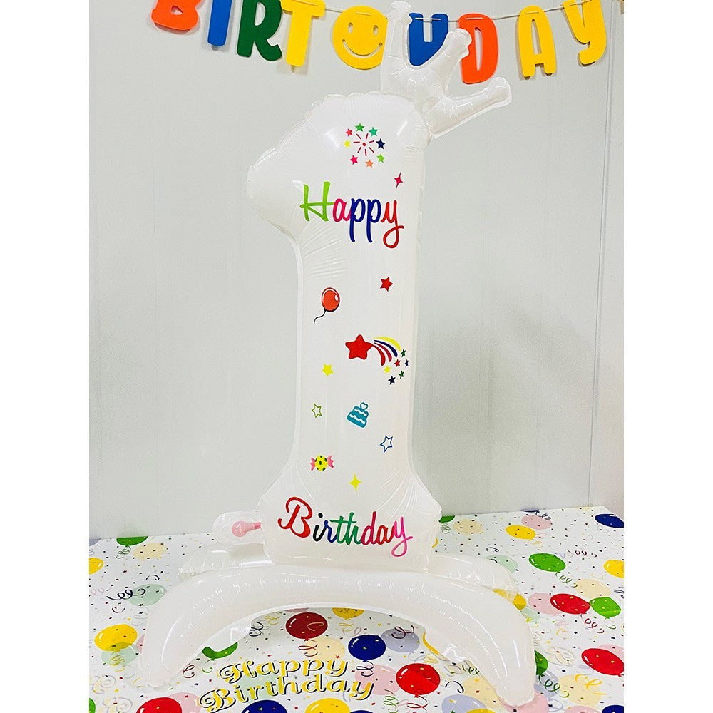 Balon Din Folie Metalizata, Figurina Cifra, Tema Aniversare 81 Cm, Ambalaj Individual, Pai Inclus, Umflare Cu Aer Sau Heliu - vivimall.ro