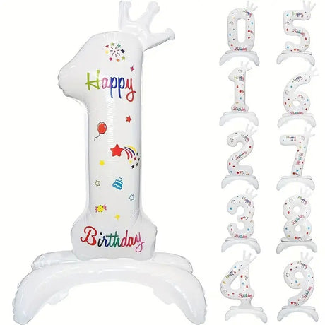 Balon Din Folie Metalizata, Figurina Cifra, Tema Aniversare 81 Cm, Ambalaj Individual, Pai Inclus, Umflare Cu Aer Sau Heliu - vivimall.ro