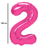 Balon Din Folie Metalizata, Figurina Cifra, Tema Aniversare 100 Cm, Ambalaj Individual, Pai Inclus, Umflare Cu Aer Sau Heliu - vivimall.ro