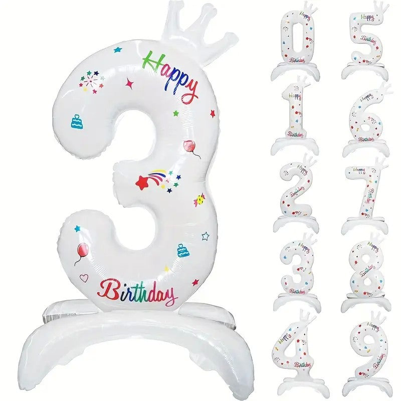 Balon Din Folie Metalizata, Figurina Cifra, Tema Aniversare 81 Cm, Ambalaj Individual, Pai Inclus, Umflare Cu Aer Sau Heliu - vivimall.ro
