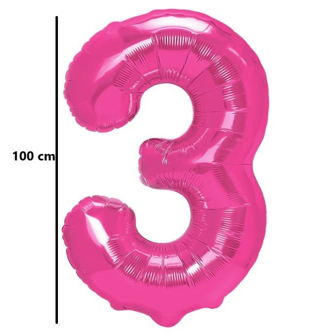 Balon Din Folie Metalizata, Figurina Cifra, Tema Aniversare 100 Cm, Ambalaj Individual, Pai Inclus, Umflare Cu Aer Sau Heliu - vivimall.ro