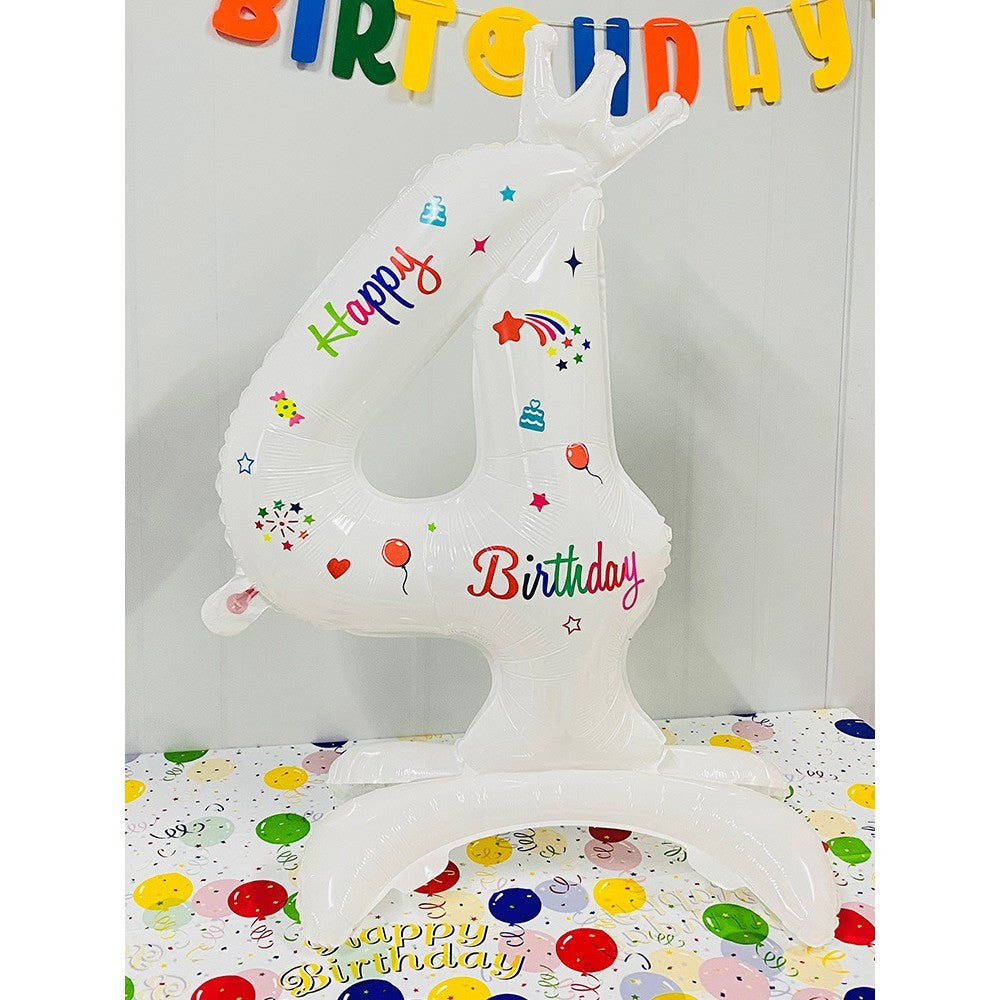 Balon Din Folie Metalizata, Figurina Cifra, Tema Aniversare 81 Cm, Ambalaj Individual, Pai Inclus, Umflare Cu Aer Sau Heliu - vivimall.ro