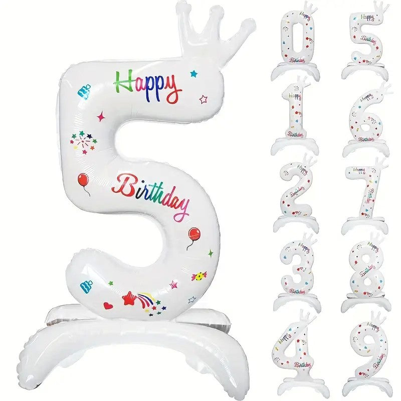 Balon Din Folie Metalizata, Figurina Cifra, Tema Aniversare 81 Cm, Ambalaj Individual, Pai Inclus, Umflare Cu Aer Sau Heliu - vivimall.ro