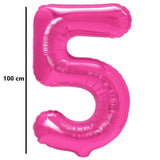 Balon Din Folie Metalizata, Figurina Cifra, Tema Aniversare 100 Cm, Ambalaj Individual, Pai Inclus, Umflare Cu Aer Sau Heliu - vivimall.ro
