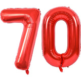 Balon din Folie Metalizata, Vivimall, Figurina Cifra, Model 7, Tema Aniversare 40 cm, Ambalaj Individual, Pai Inclus, Umflare cu Aer sau Heliu, Rosu - vivimall.ro