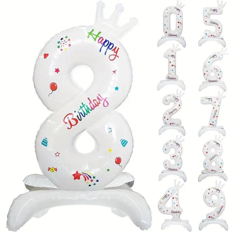 Balon Din Folie Metalizata, Figurina Cifra, Tema Aniversare 81 Cm, Ambalaj Individual, Pai Inclus, Umflare Cu Aer Sau Heliu - vivimall.ro
