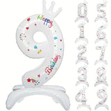 Balon Din Folie Metalizata, Figurina Cifra, Tema Aniversare 81 Cm, Ambalaj Individual, Pai Inclus, Umflare Cu Aer Sau Heliu - vivimall.ro