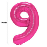 Balon Din Folie Metalizata, Figurina Cifra, Tema Aniversare 100 Cm, Ambalaj Individual, Pai Inclus, Umflare Cu Aer Sau Heliu - vivimall.ro