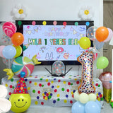 Balon din Folie Metalizata Vivimall, Figurina Cifra, Model Candy, Tema Aniversare 100 cm, Ambalaj Individual, Pai inclus, Umflare cu Aer sau Heliu, Multicolor, Cifra 1 - vivimall.ro