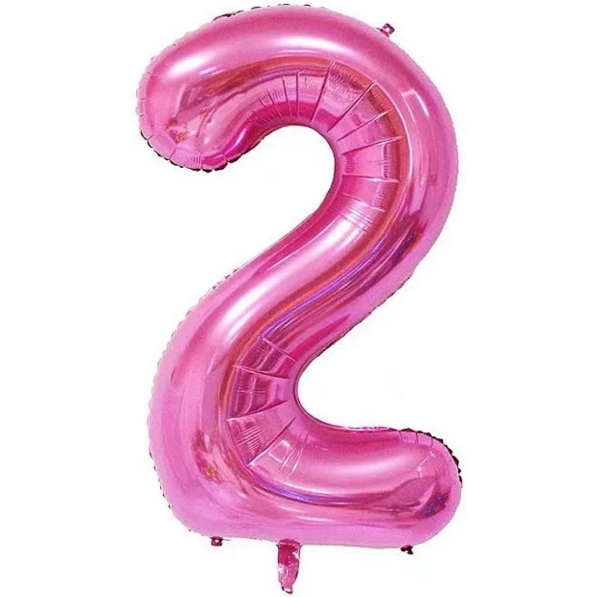Balon Din Folie Metalizata Figurina Cifra Si Coroana, Tema Aniversare 100 Cm, Ambalaj Individual, Pai Inclus, Umflare Cu Aer Sau Heliu, Cifra 2 - vivimall.ro
