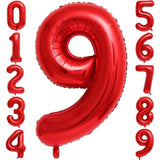Balon Din Folie Metalizata, Figurina Cifra, Tema Aniversare 100 Cm, Ambalaj Individual, Pai Inclus, Umflare Cu Aer Sau Heliu, Cifra 9