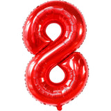 Balon Din Folie Metalizata, Figurina Cifra, Tema Aniversare 100 Cm, Ambalaj Individual, Pai Inclus, Umflare Cu Aer Sau Heliu, Cifra 8 - vivimall.ro