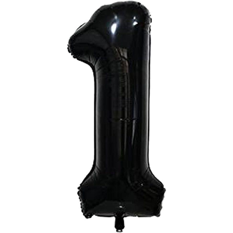 Balon Din Folie Metalizata, Figurina Cifra, Tema Aniversare 40 Cm, Ambalaj Individual, Pai Inclus, Umflare Cu Aer Sau Heliu, Cifra 1