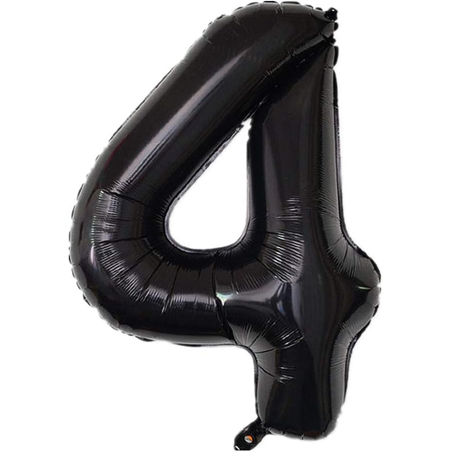 Balon Din Folie Metalizata, Figurina Cifra, Tema Aniversare 40 Cm, Ambalaj Individual, Pai Inclus, Umflare Cu Aer Sau Heliu, Cifra 4 - vivimall.ro