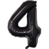 Balon Din Folie Metalizata, Figurina Cifra, Tema Aniversare 40 Cm, Ambalaj Individual, Pai Inclus, Umflare Cu Aer Sau Heliu, Cifra 4 - vivimall.ro