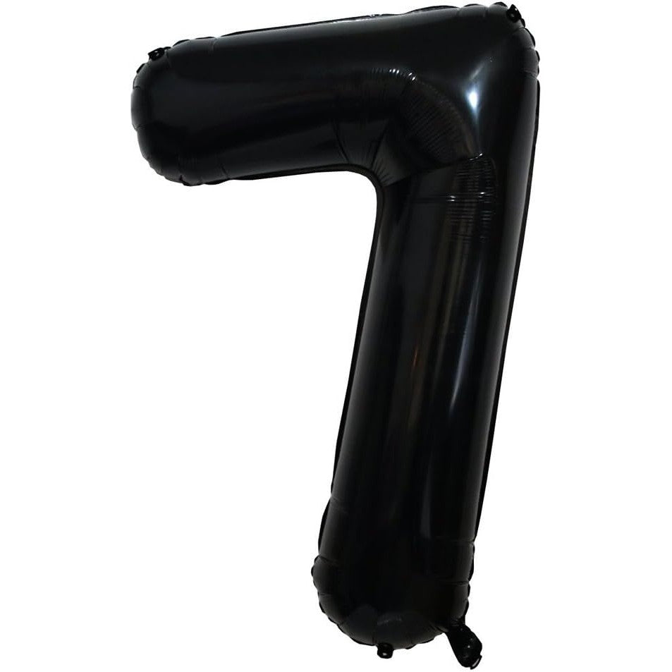 Balon Din Folie Metalizata Figurina Cifra, Tema Aniversare 40 Cm, Ambalaj Individual, Pai Inclus, Umflare Cu Aer Sau Heliu, Cifra 7 - vivimall.ro