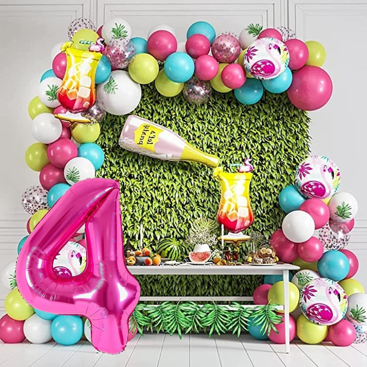 Balon Din Folie Metalizata, Figurina Cifra, Tema Aniversare 40 Cm, Ambalaj Individual, Pai Inclus, Umflare Cu Aer Sau Heliu, Cifra 4