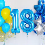 Balon Din Folie Metalizata, Figurina Cifra, Tema Aniversare 40 Cm, Ambalaj Individual, Pai Inclus, Umflare Cu Aer Sau Heliu, Cifra 1