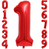 Balon Din Folie Metalizata, Figurina Cifra, Tema Aniversare 40 Cm, Ambalaj Individual, Pai Inclus, Umflare Cu Aer Sau Heliu, Cifra 1 - vivimall.ro