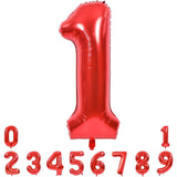 Balon Din Folie Metalizata, Figurina Cifra, Tema Aniversare 40 Cm, Ambalaj Individual, Pai Inclus, Umflare Cu Aer Sau Heliu, Cifra 1 - vivimall.ro